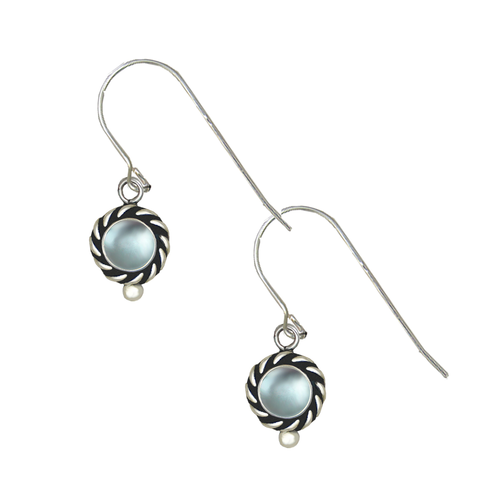 Sterling Silver Little Blue Topaz Gemstone Drop Dangle Earrings Sterling Silver Little Blue Topaz Gemstone Drop Dangle Earrings